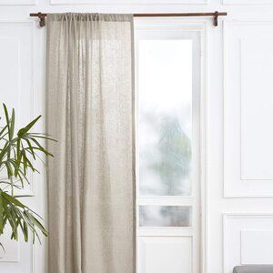 Solino Home 100% Pure Linen Curtains | Natural 52 x 102 | NWOT | 2